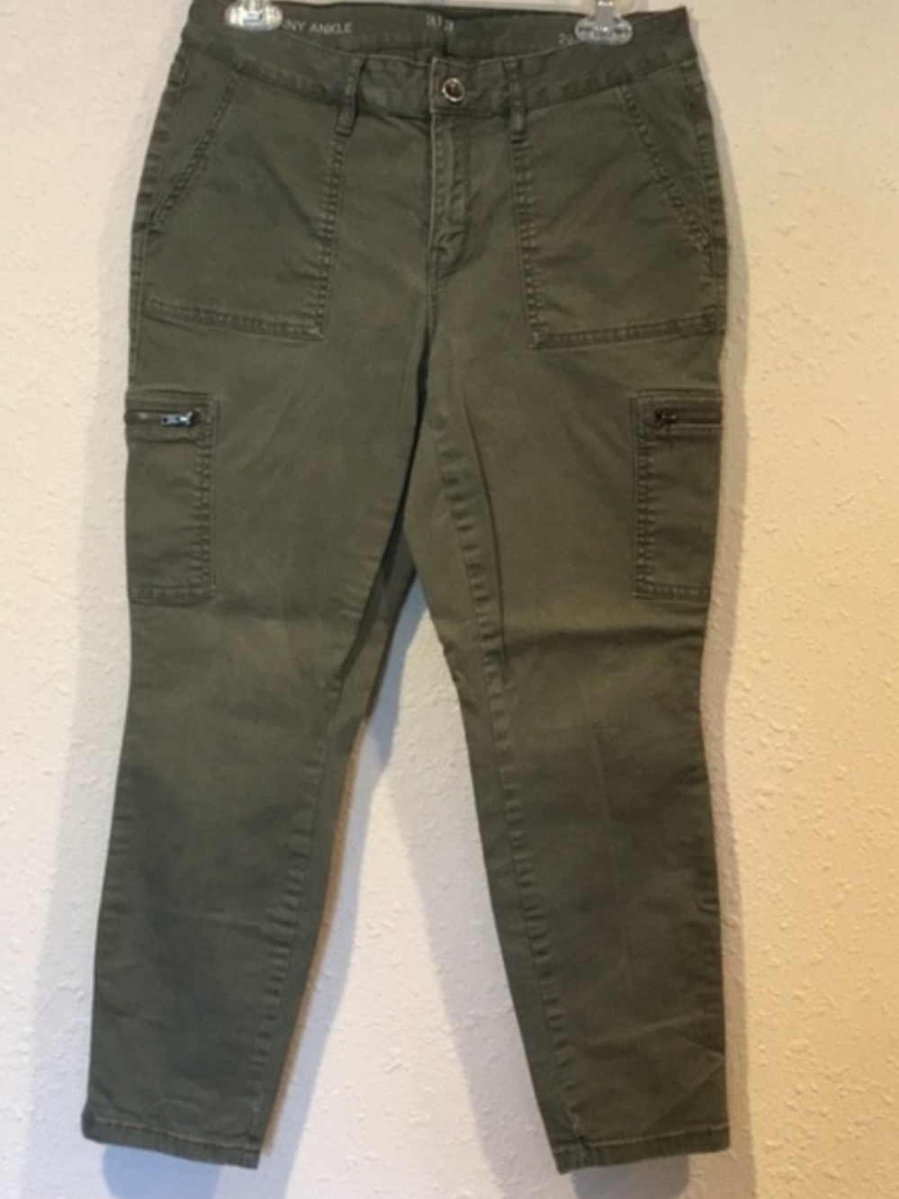 a.n.a. Skinny Ankle Green Utility Cargo Pants